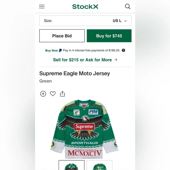 Supreme | Shirts | Supreme Ss 222 Eagle Moto Jersey | Poshmark